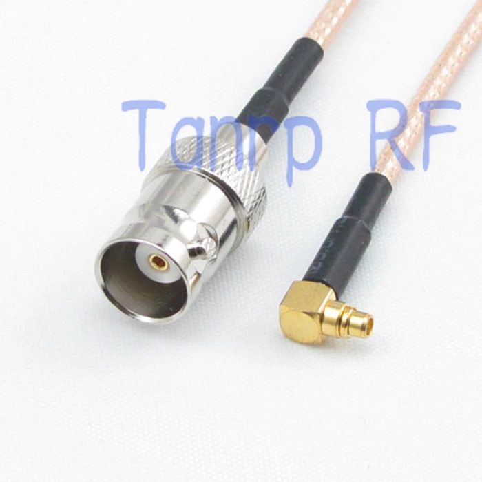 

50CM Pigtail coaxial jumper cable RG316 extension cable 20in MMCX male right angle to BNC female jack RF adapter connector