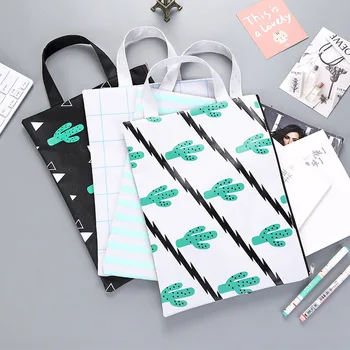 

Cute Cactus A4 file holder Portable zipper Oxford waterproof Document bag Korean staionery office school supplies