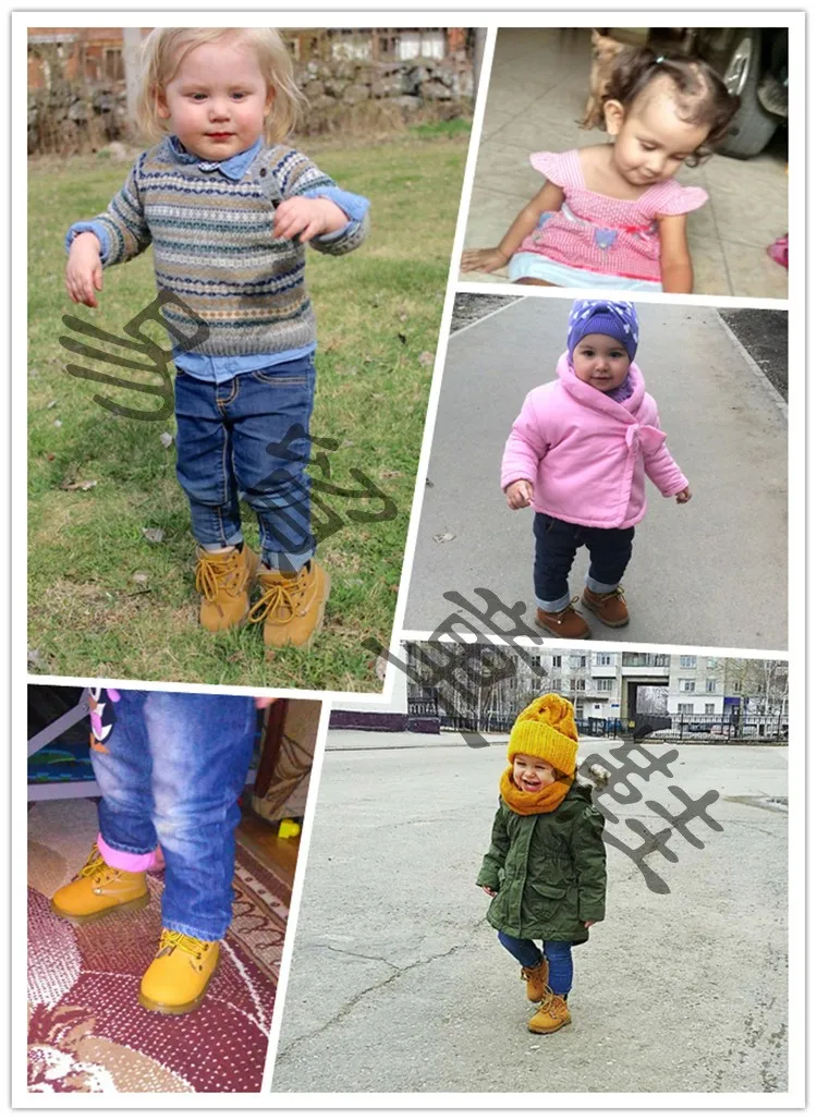 Удобные детские зимние модные детские кожаные ботинки для девочек и мальчиков; Теплые Ботинки martin; Повседневная плюшевая детская обувь для малышей