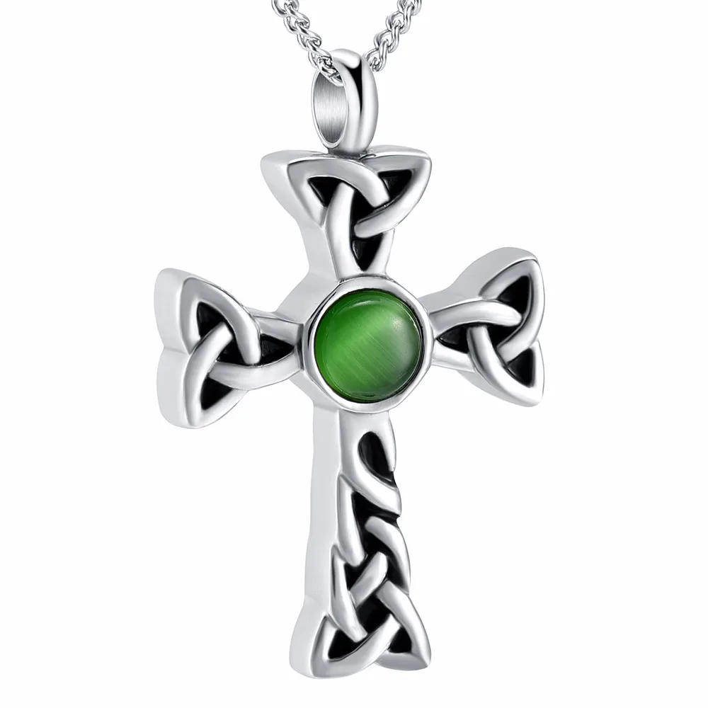 Cross Memorial Jewelry Ashes Keepsake Pendant for Human Ash Holder