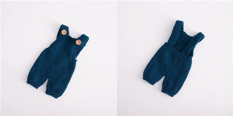 Одежда для фотосъемки новорожденных, комбинезоны ручной работы, вязаные крючком штаны на подтяжках
