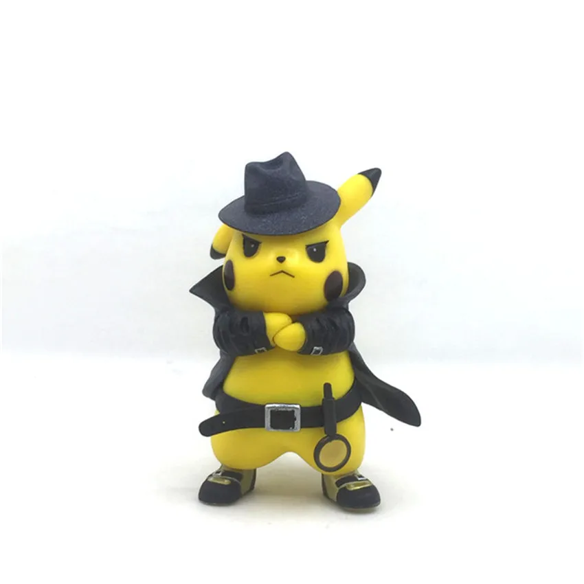 

Pocket Monster Detective Pikachu PVC Action Figures Toy Gifts for Children