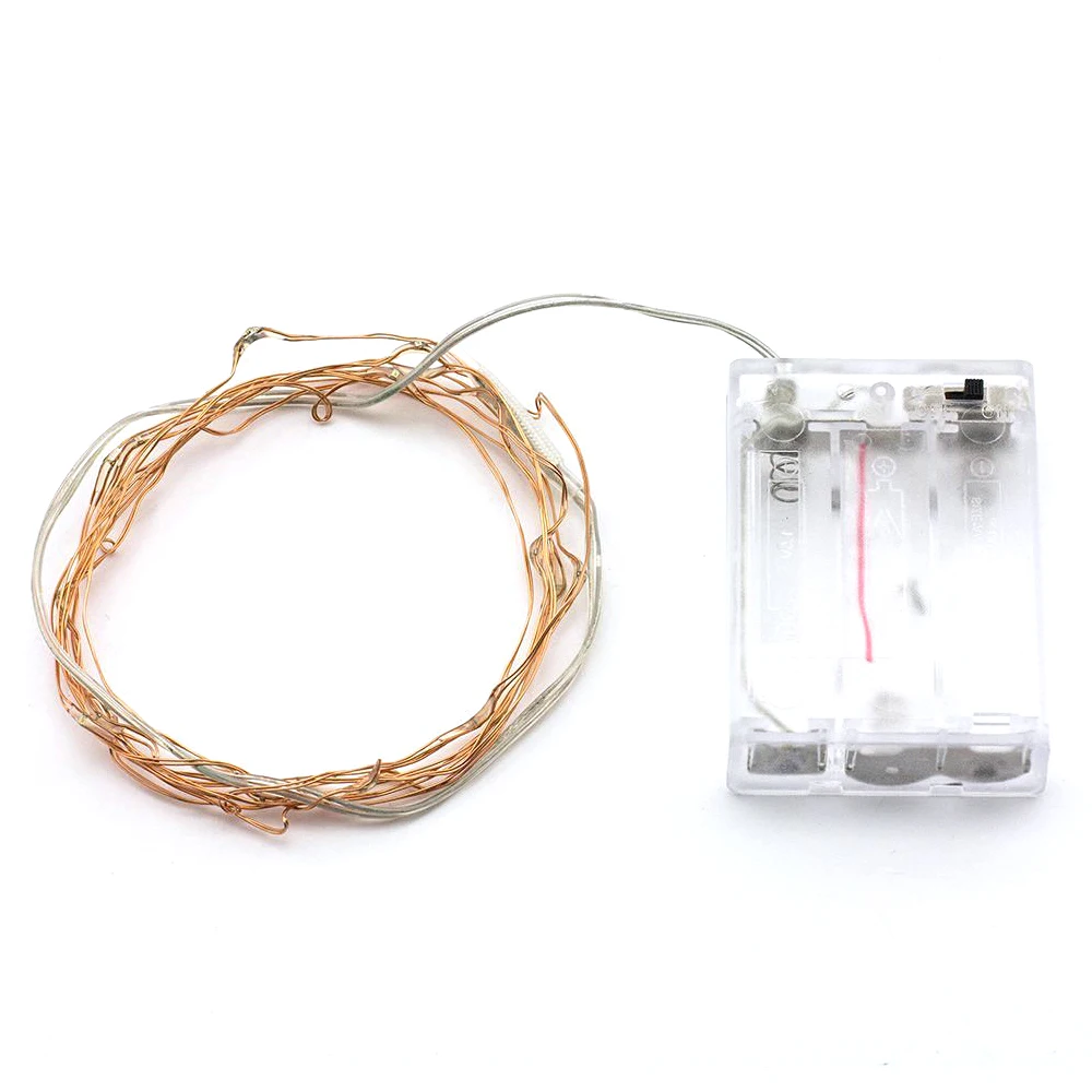 Mini Micro Battery Powered LED String Light Copper Wire Bedroom Fairy Starry Lights for Garden Path Patio Pawn Xmas Christma | Освещение