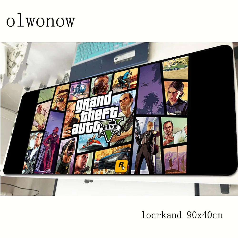 Геймерский коврик для мыши gta V эргономичный 900x400x3 мм офиса|Коврики мышей| |