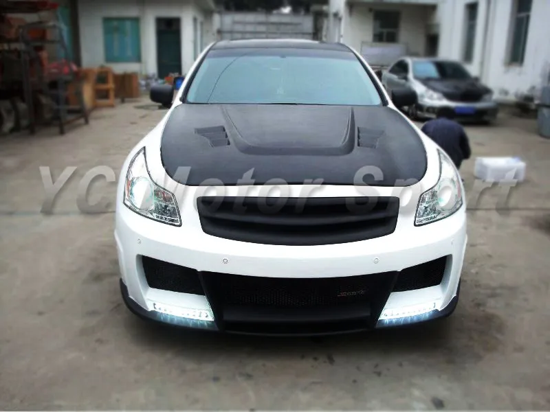 2007-2015 Infiniti V36 G25 G35 G37 Q40  4D Sedan AUTOKITS-X Style Hood Bonnet CF (26)