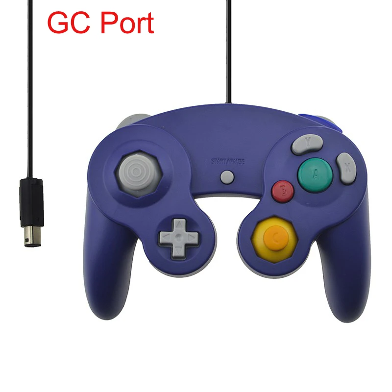 Для Gamecube контроллер USB проводной ручной джойстик для NAND для NGC GC контроллер для MAC компьютера ПК геймпад - Цвет: GC Interface Blue