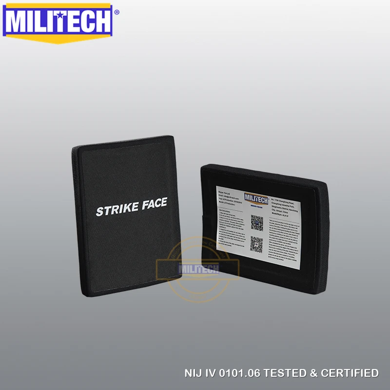 Бесплатная доставка! MILITECH 6 ''x 8'' из двух частей глинозема и PE nij IV пуленепробиваемые боковые панели nij IV автономный Баллистические панели