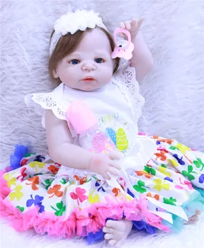 

NPK princess bebe dolls menina 23" full silicone reborn baby dolls Victoria girl dolls reborn lifelike children fake baby dolls