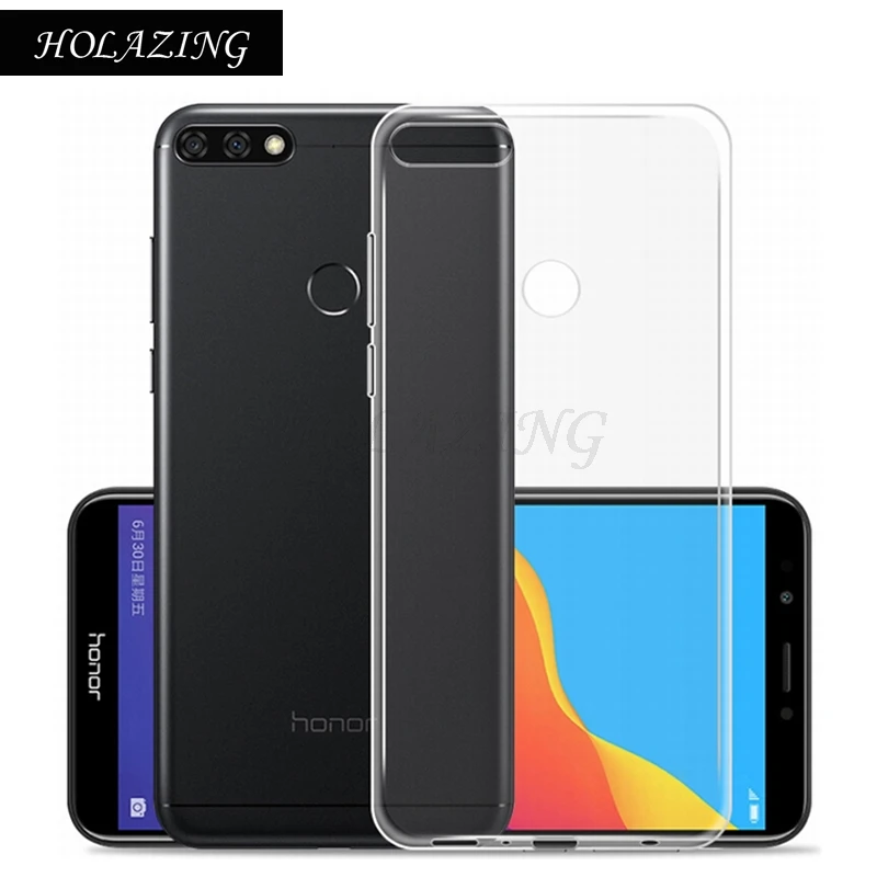 

HOLAZING Slim Fit Flexible Anti-Finger Scratch Transparent Soft Silicone TPU Case for Huawei Honor 7A Pro/Enjoy 8E 5.7" Cover