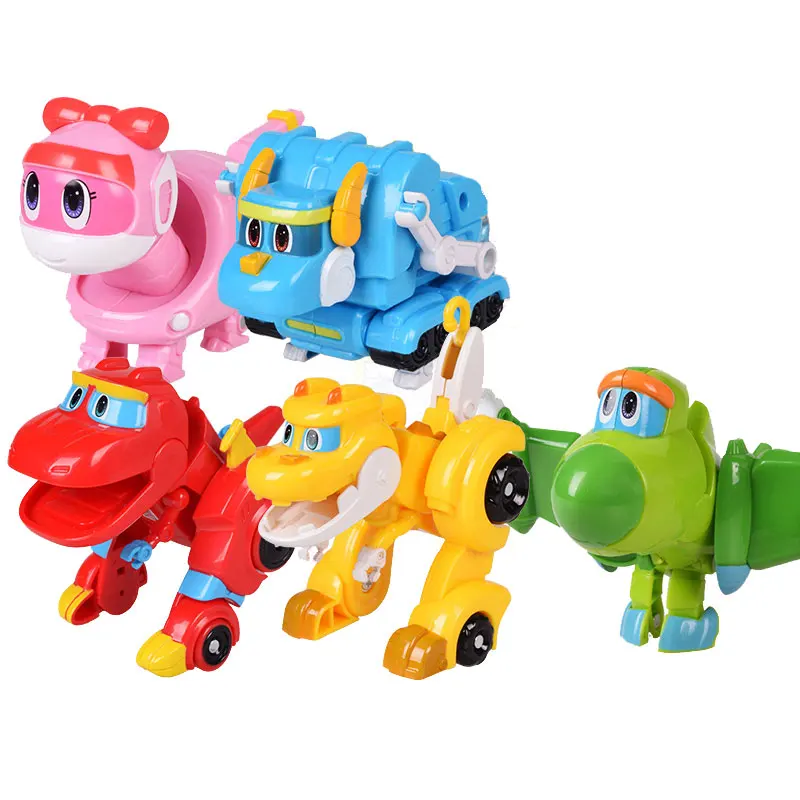 Мини деформация Набор фигурок Gogo Dino экшн фигурки REX машина трансформер самолет