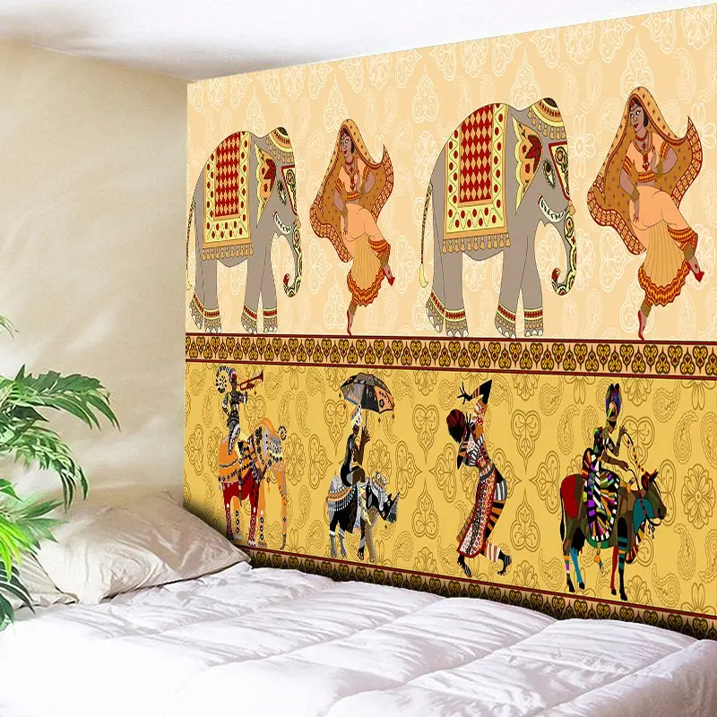 

indian wall tapestry elephant tapestries bohemian wall hanging for bedroom living room home decor manta de mandala beach towel