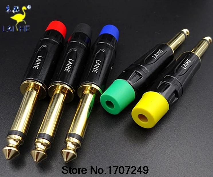 Free Shipping 5pcs/lot 6.5mm Plug High quality 6.35mm mono Plug