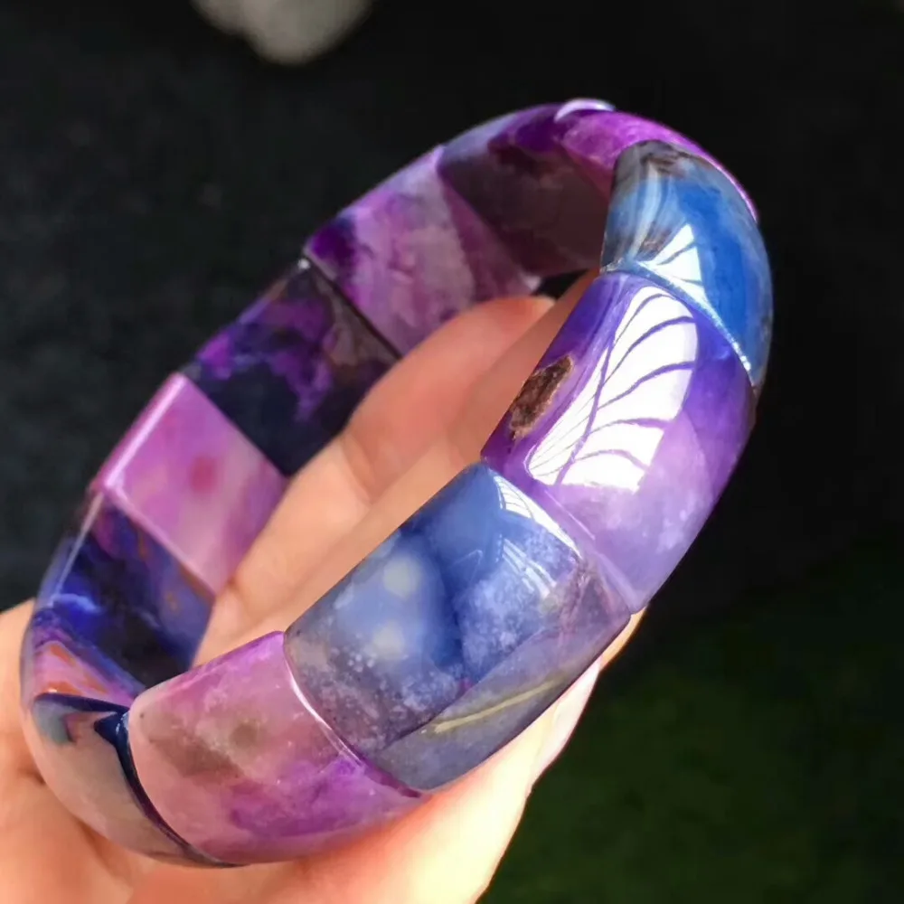 

Certificate Natural Sugilite Royal Blue Pink Bracelets Gemstone Sugilite Round Beads Woman Healing Stone 11mm AAAAAA