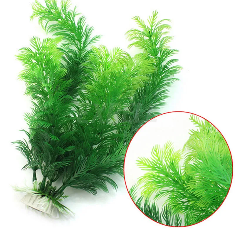 

Artificial Aquarium Fish Tank Green Plastic Plant Decoration 11.8-Inch Tall 2018