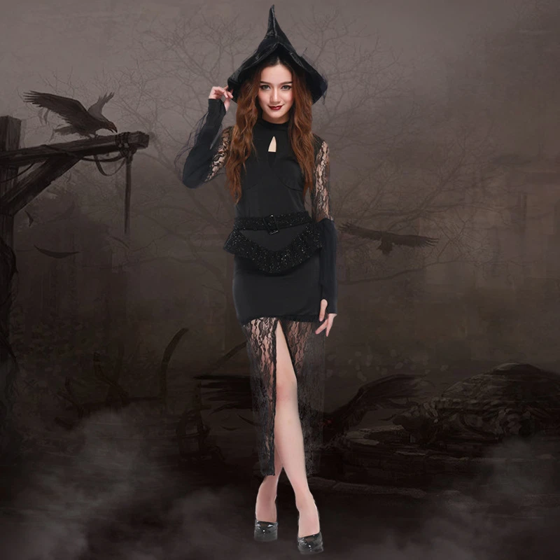イブニング魔女ハロウィン黒魔女の衣装ファンタジーファンシードレス帽子 Aliexpress