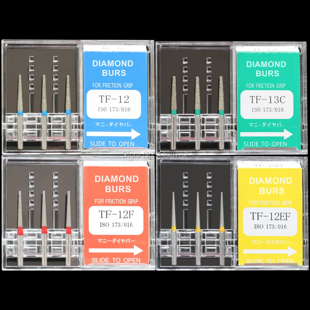 

10 Boxes(30 Pcs)Dental Diamond Burs TF-11/TF-12/TF-12EF/TF-12F/TF-13/TF-13C Polisher Drill FG1.6mm High Speed Handpiece DIA-BURS