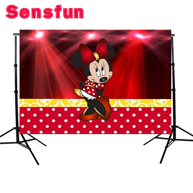 

Sensfun photography backdrop Minnie birthday background photo studio Newborn camera fotografica 350x250cm