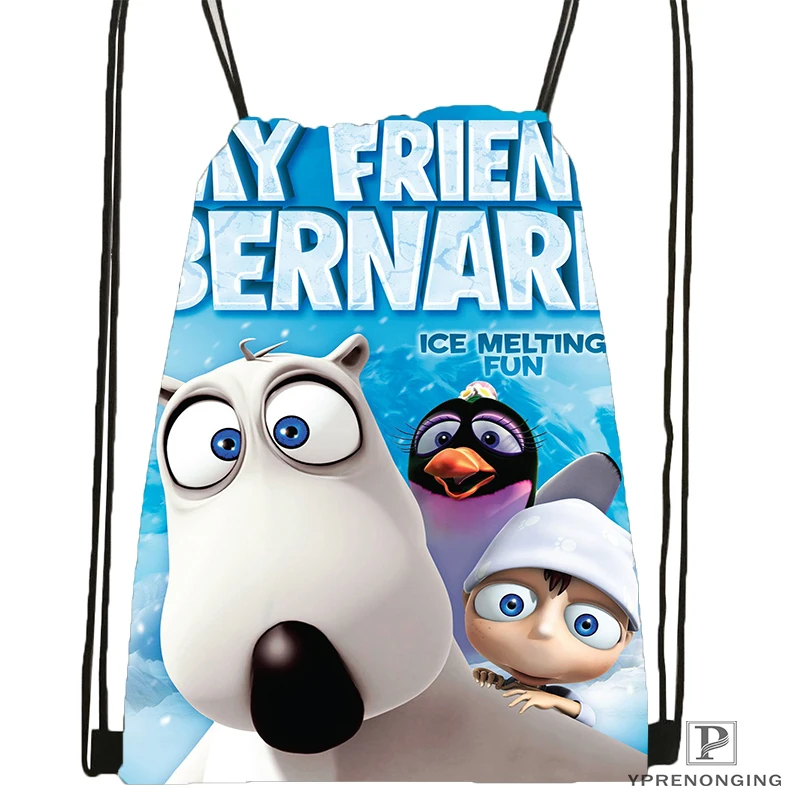Пользовательские Bernard Bear походная сумка на шнурке милый рюкзак для детей(черная спинка) 31x40 см#180531-03-01