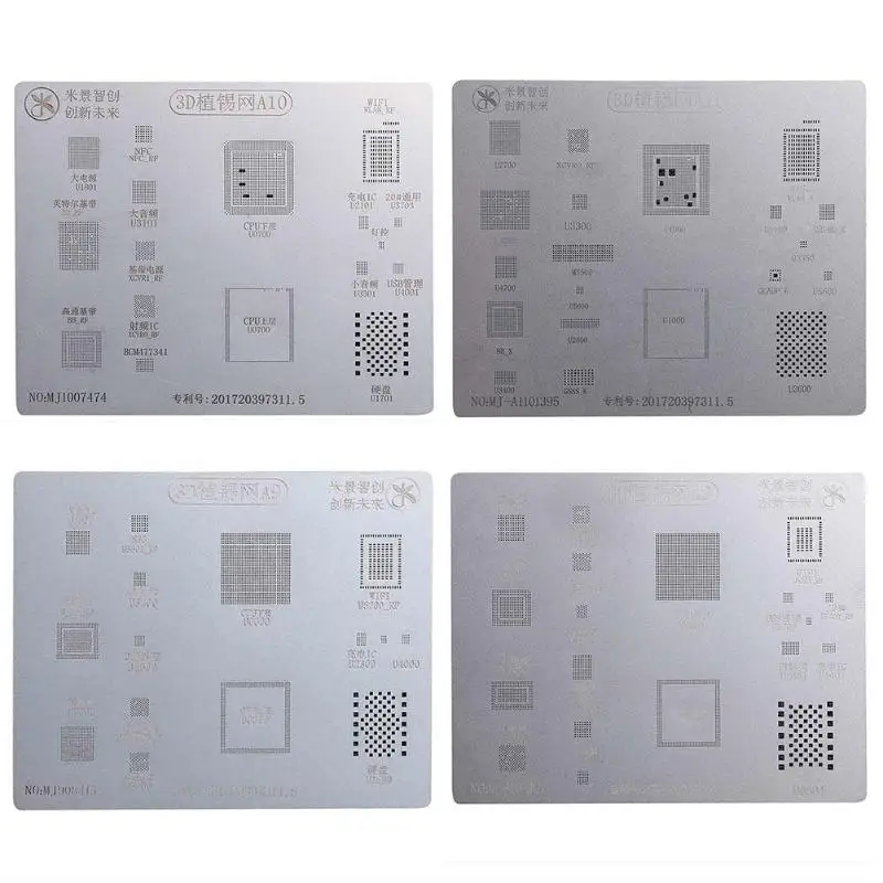 

Metal 3D IC Chip BGA Reballing Solder Template Stencil Tin Plate Reapir Tool for iPhone 6S/7Plus A8 A9 A10 Stencil Tin Plate