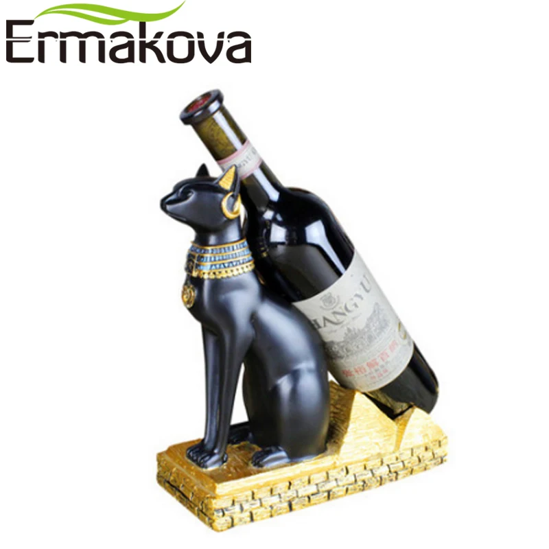 Ермакова Смола египетский кот винный шкаф Bestet держатель для бутылки вина животное египетская богиня винный стенд аксессуары домашний бар Декор