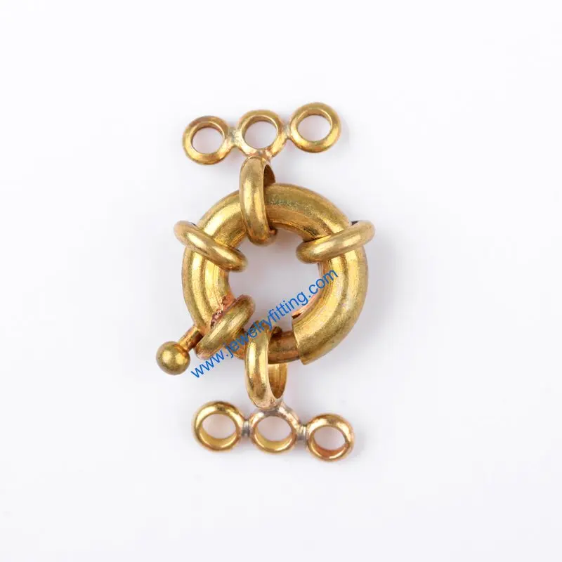 Brass Spring Ring Clasp with 6 loop China jewelry findings supplier