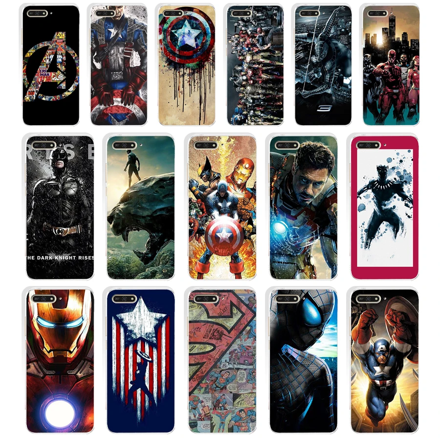 

169 Marvel Avengers Captain America Shield Iron man Soft Silicone Tpu Cover Case for huawei Honor 7a pro 7x 7c Nova 2i 3 3i case