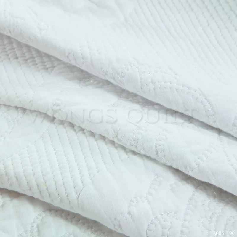 Хлопковое стеганое одеяло, белое покрывало для кровати, комплект из 3 предметов, королевское одеяло 230*250 см, супер мягкое покрывало с вышивкой, покрывало с напылением, богатое водостирание, одеяла