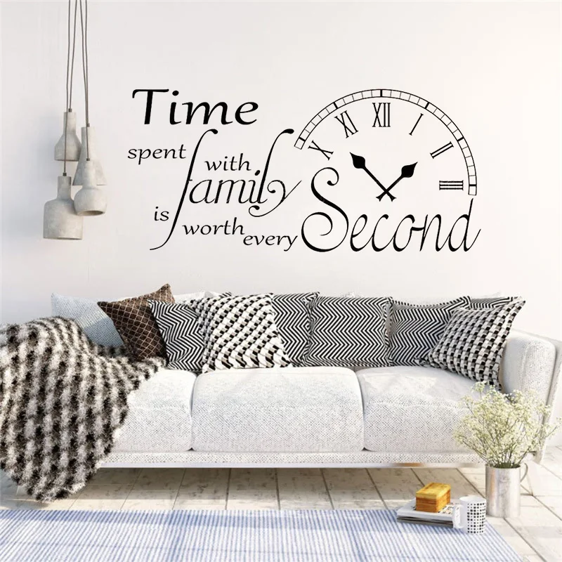 Decoration Wall Sticker Decal Time Spent with Family Is Worth Every Second Decoration Wall Sticker Decal Time Spent with Family Is Worth Every Second