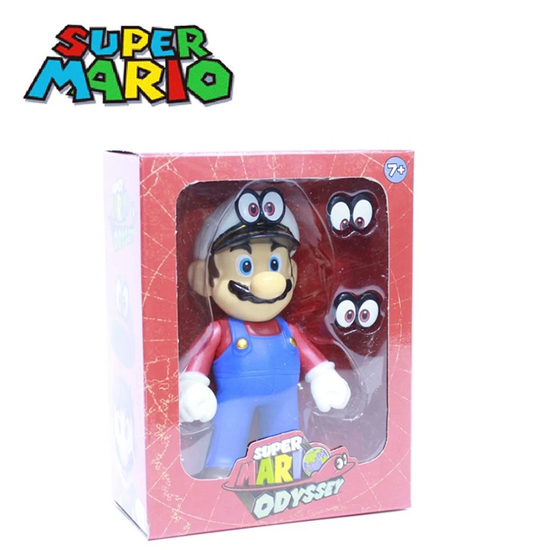 Super Mario Figures Toys Super Mario Bros Figura Anime Luigi Mario Maker Odyssey PVC Action Figure Model 16CM With Retail-Box