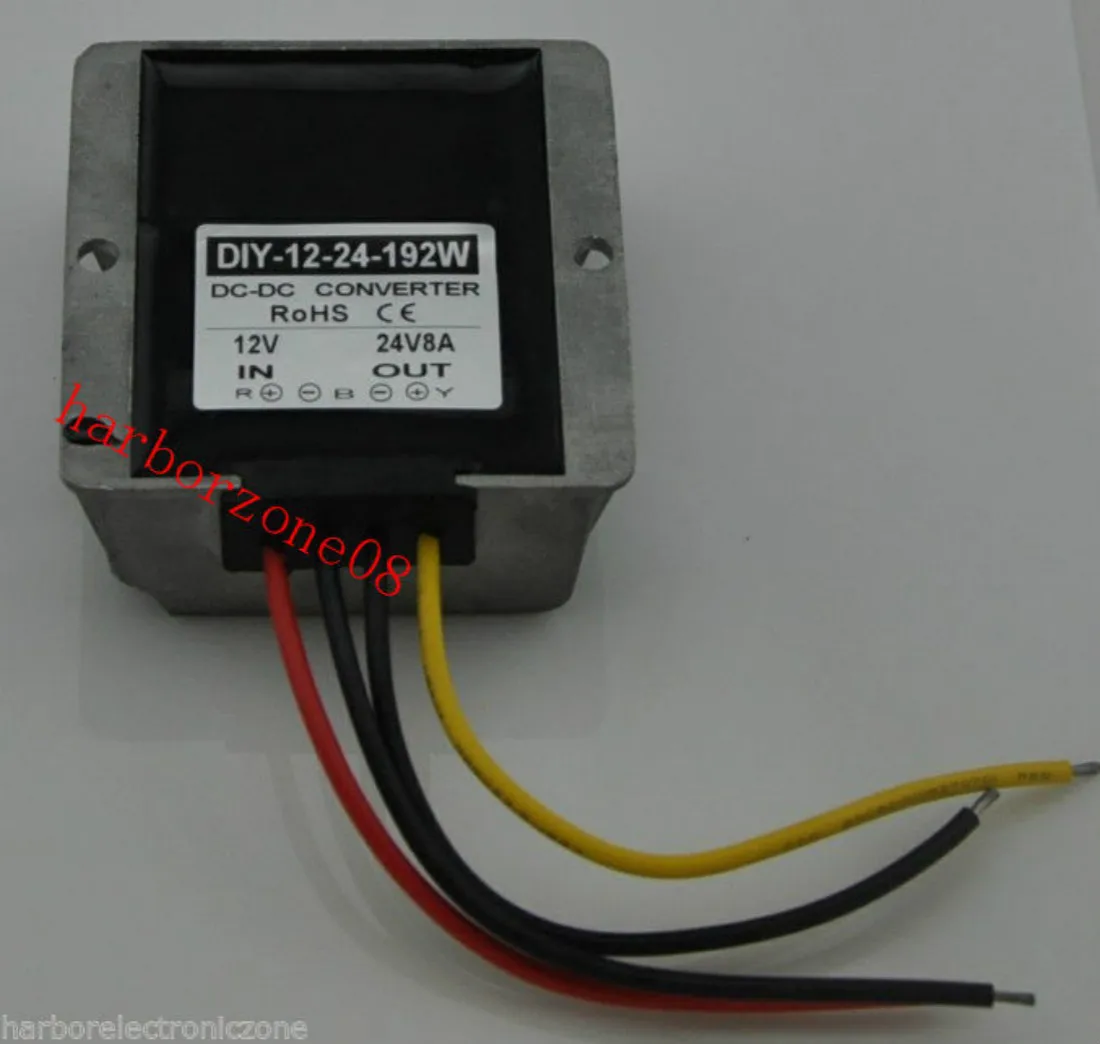 DC 12V Step up to 24V 8A 192W Waterproof DC/DC Converter Regulator RoSH CE | Обустройство дома