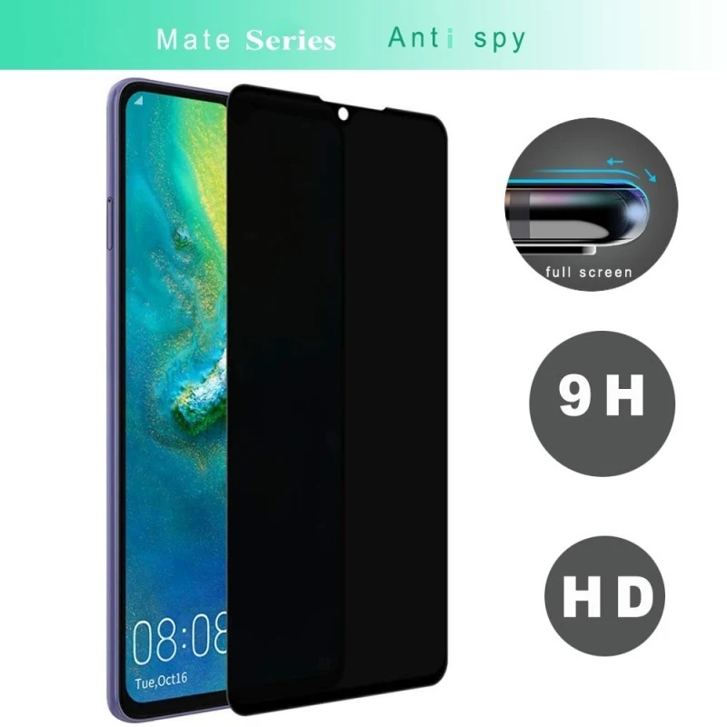 For Huawei Mate 20 Lite Pro Mate 20 X 20x Privacy Anti-spy Tempered Glass Screen Protector 9H Screen Film for Huawei Mate 10 Pro