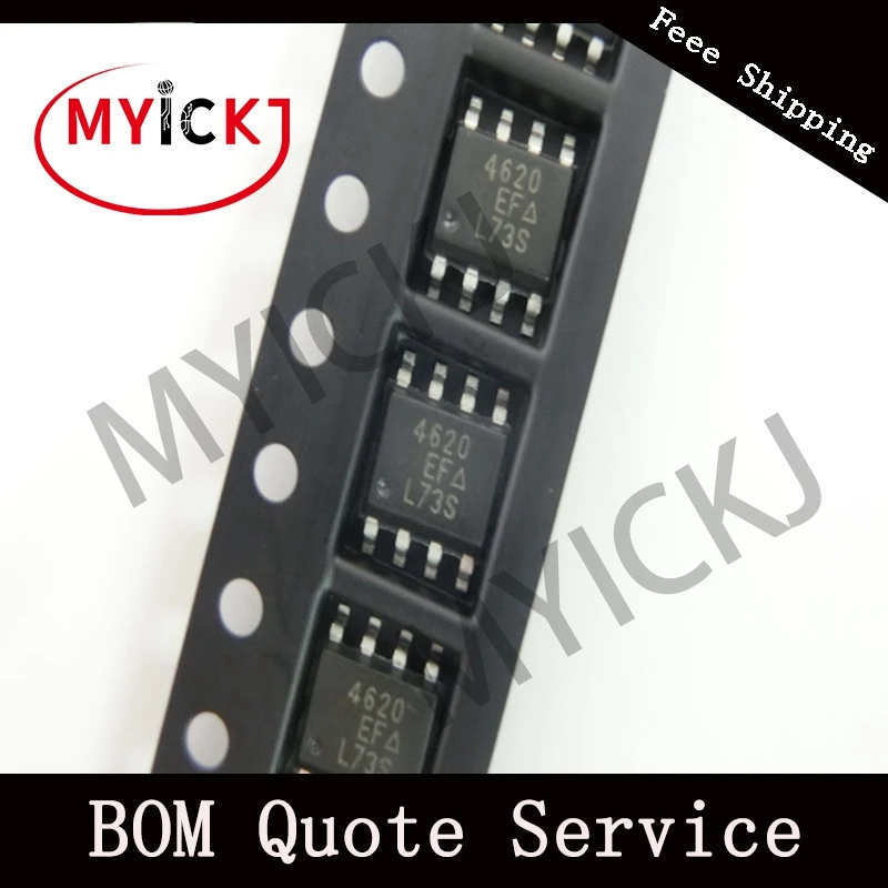 10 шт. SI4620DY микросхема n канальный 30 V (D S) MOSFET с диодом Шоттки 8 SOIC 4620|Светодиодные