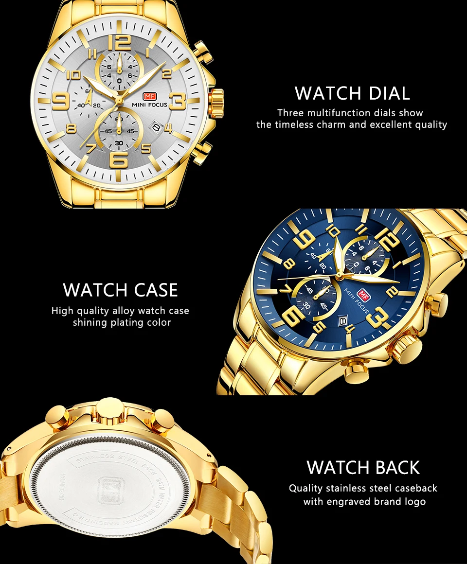 Mini Focus New Arrival Mens Watches Top Brand Luxury Classic Quartz Watch Men Waterproof Chronograp-4
