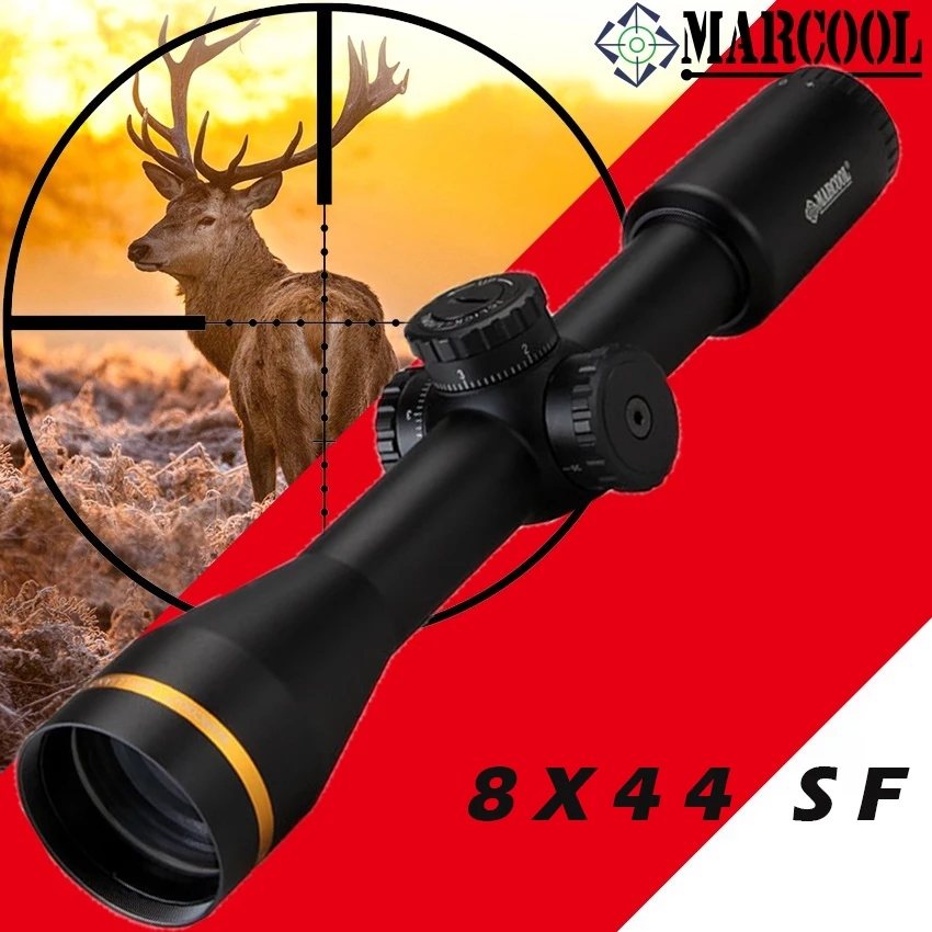 

New hot HD MARCOOL BLT 8X44 SF RIFLESCOPE Hunting Tactical Optical Collimator Aim Sight Rifle scope Grid for airsoft rifle
