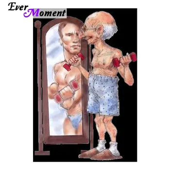 

Ever Moment You are Only as Old as You Feel Diamond Painting Cross Stitch DIY 5D Diamond Embroidery DIY Mosaic Full Kit ASF847