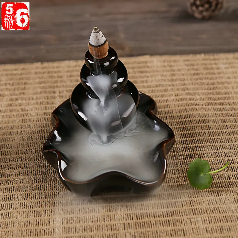 

Ceramic Incense Burner Aromatherapy Furnace Craft Ceramic Backflow Incense Burner Water Yinglian Furnace Backflow Incense Burner
