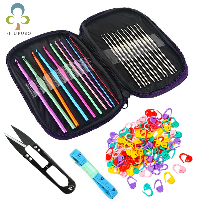 

Fancy Crochet Set Crochet Kit Set with Case Exclusive Weaving Tools Sweater Needle Stainless Steel Sewing Tools Accessory GYH