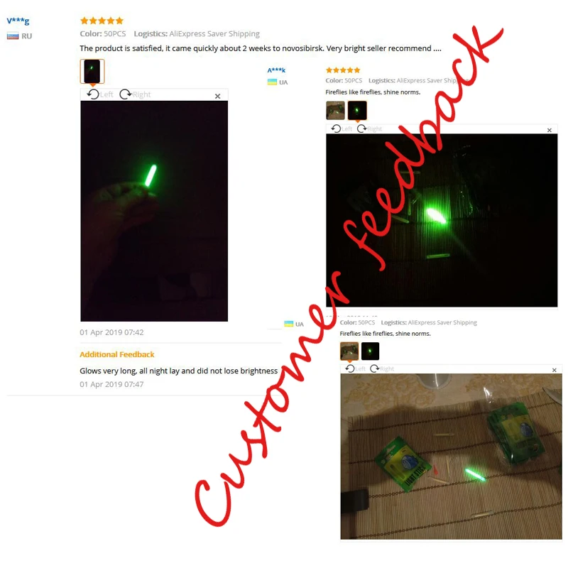 LED FISHING NIGHT LIGHT STICK FLOAT FLUORESCENT BRIGHT COLOR ACCESSORY ALLURING