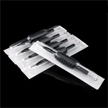 Тату ручка с иглами 30 шт./кор. 19 мм круглый вкладыш 5RL Черный одноразовые иглы татуировки 3/" ручка наконечник трубы стерилизованный