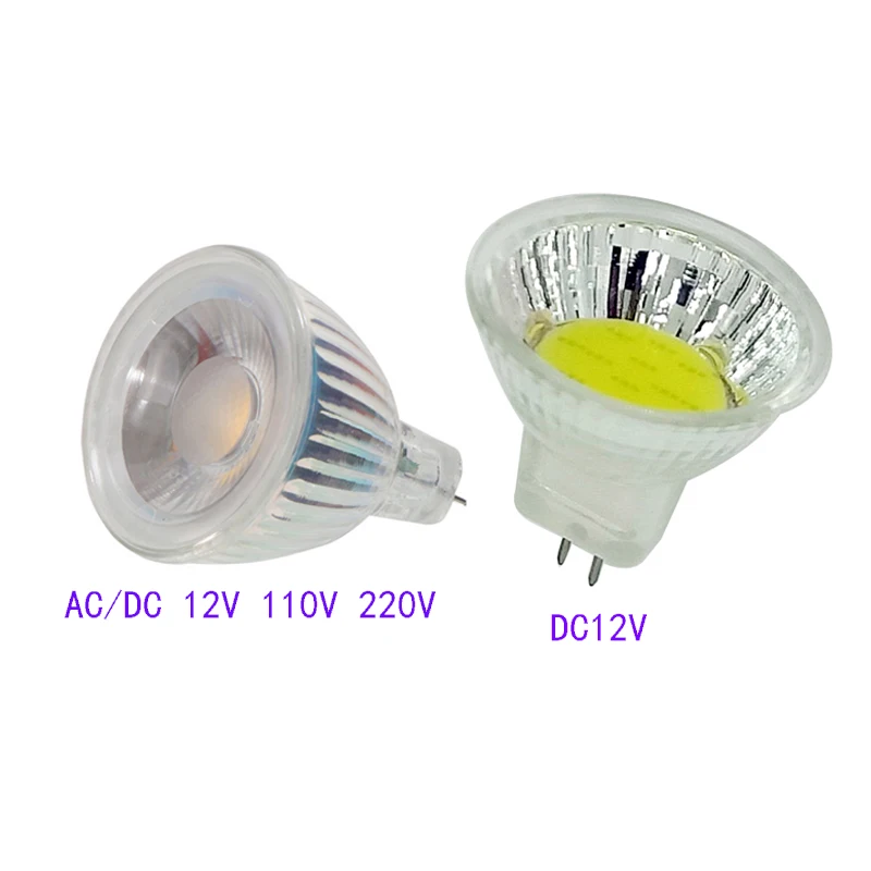 MR11 COB светодиодный светильник AC/DC 12 В 24 в 110 220 Светодиодный точечный GU4.0 Точечный