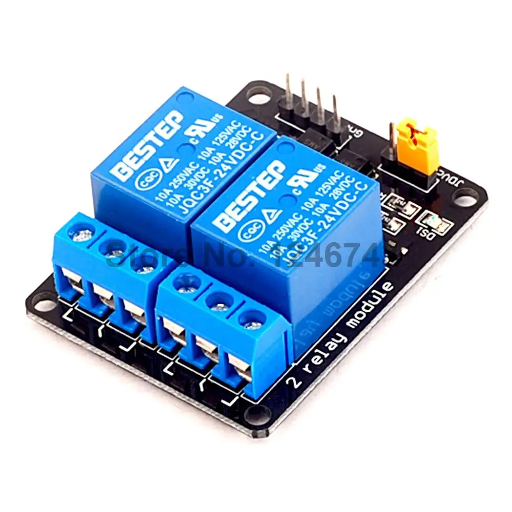 1PCS 2 Channel Relay Module 24V 2-Channel Shield for Arduino