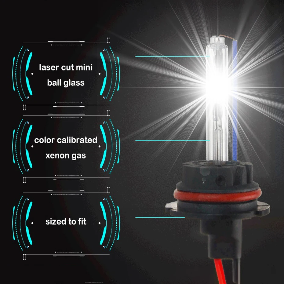 2 шт. 12В 55 Вт Ксеон H7 HID переделочный комплект H1 H3 H11 9005 лампы авто фар 3000k 4300k 5000K 6000k