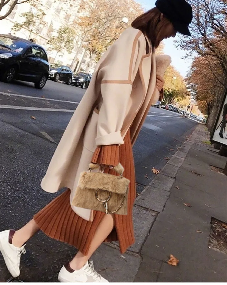 Blascher Real Rabbit Hair Women Bag 2018 Winter New Wave Simple Solid color Wild Portable Pink Hair Messenger Bag For Girls SQ95 (12)
