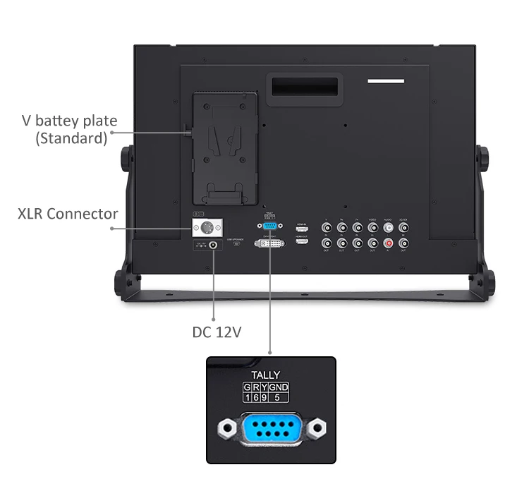 Neway CM173S монитор 17,3 дюйма 3g SDI алюминиевый широковещательный монитор 1920x1080 Full HD с 3G-SDI HDMI YPbPr DVI-I Видео Аудио