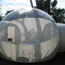 4 м Диаметр надувной прозрачный тент с двойной комнате, прозрачный надувной пузырь палатка для наружного кемпинга