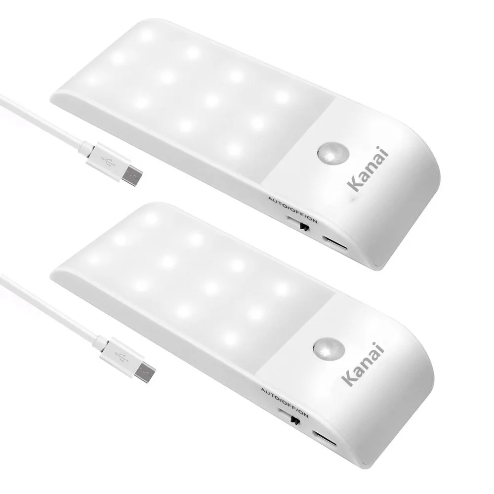 New Rechargeable Motion Sensor Closet Light 12 Led Portable