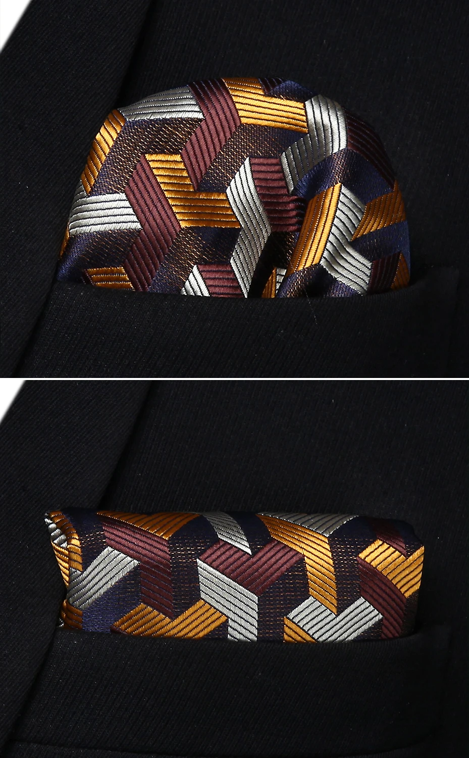 Вечерние свадебные классические модные платок галстук тканые Для мужчин коричневый галстук в клетку галстук платок комплект# TG804Z8S