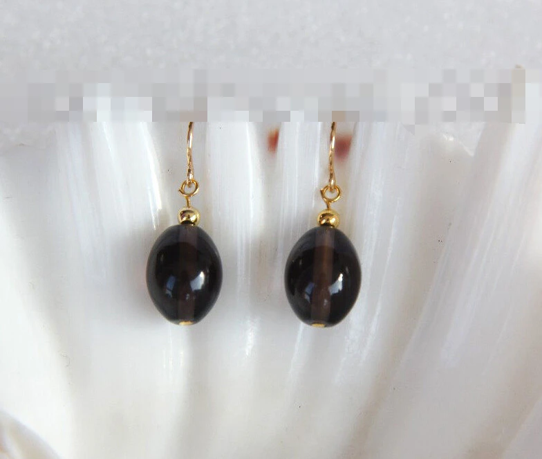 

1296 baroque black crystal dangle earrings