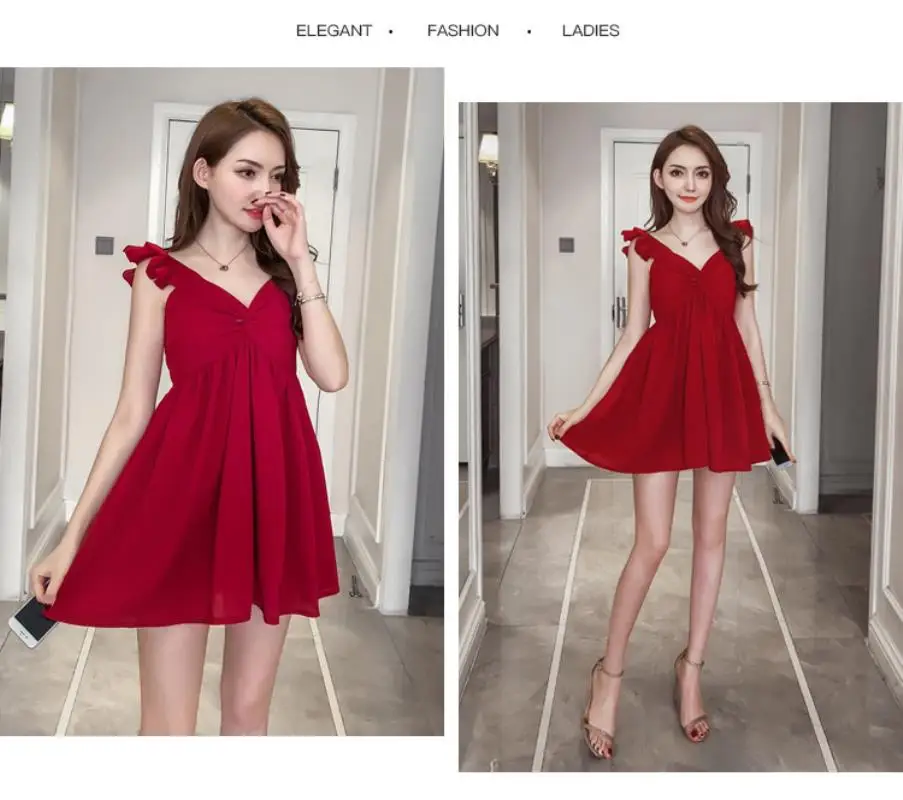 2018 NEW   Arrivals Women Summer Sexy night shop with high waist and back holiday sling dress Mini  Paty Dress Free shipping