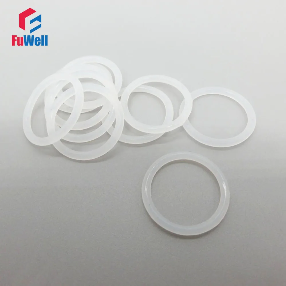 

Transparent Silicon O-ring 1.9mm Thickness Rubber O Rings Seals Gasket Washer Grommets OD 17/18/19/20/21/22/23/24/25/26/27mm
